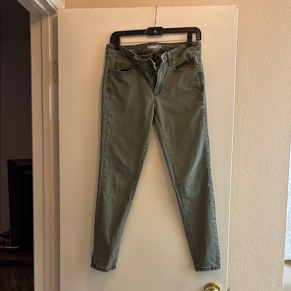 Sonoma Sage Green Skinny Jeans